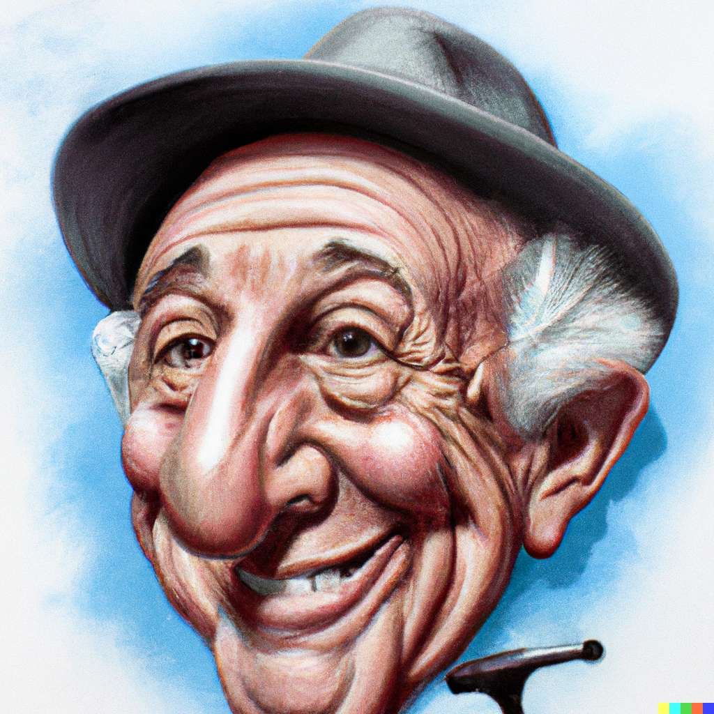 DALL·E 2023 04 18 10.02.20 An airbrush caricature of an old man